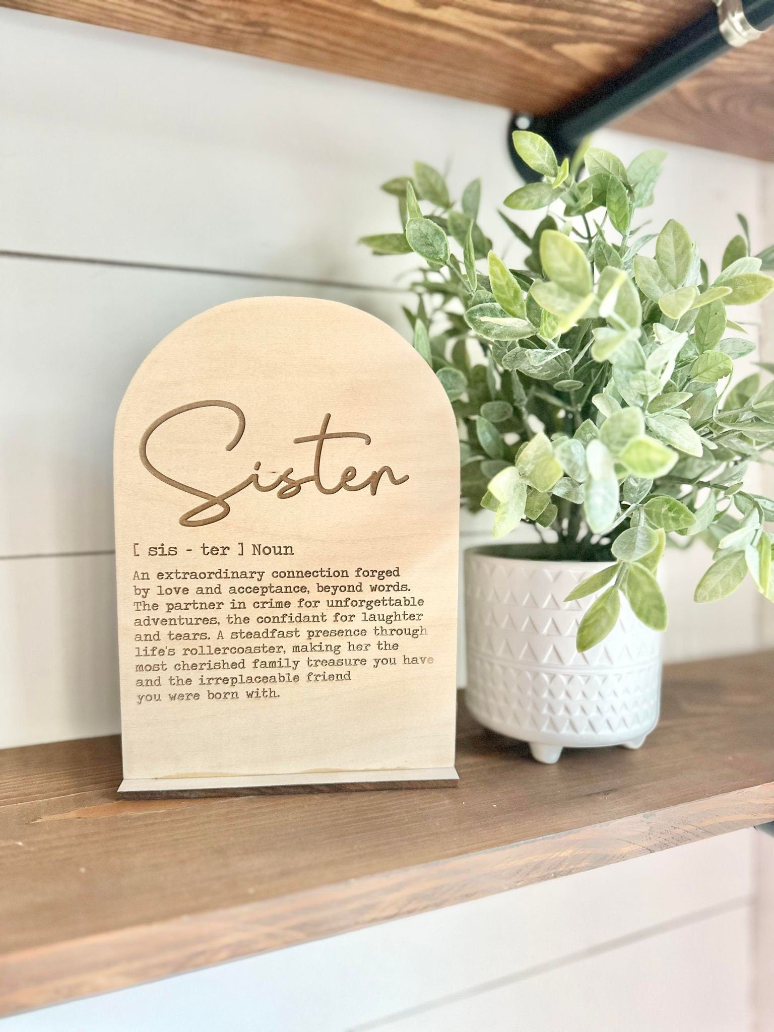 Sister Definition Sign - Gifts for Sisters - Sister Signs - Sister Christmas Sign - Meaningful Sister Gift - Boho Sister Sign - Boho Sister