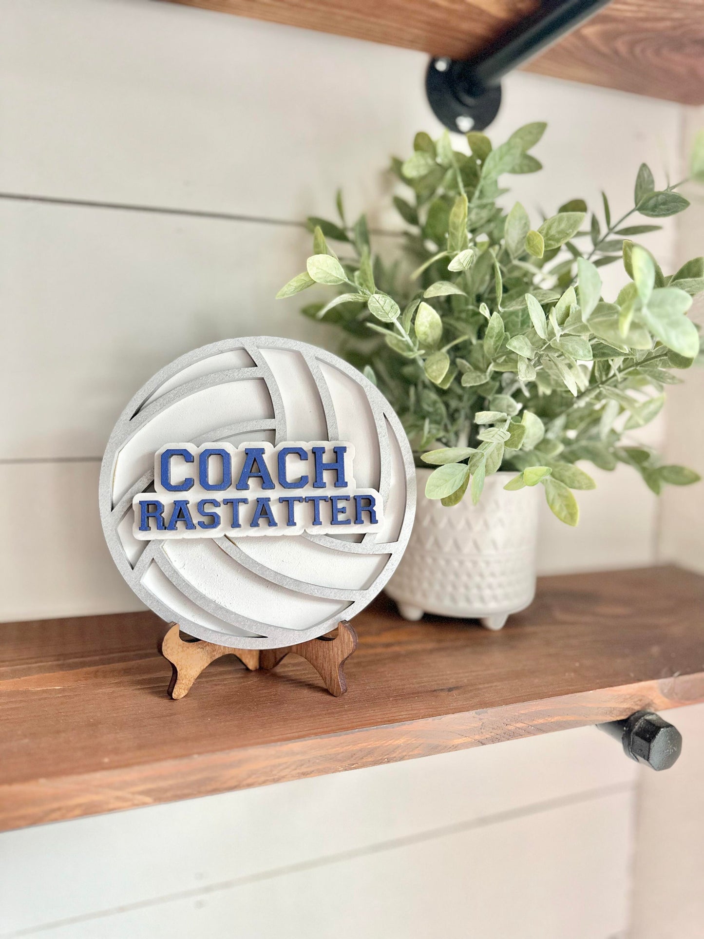 Personalized Desktop Volleyball Coach Sign - Gifts for Volleyball Coach - PE Coach Gift Personalized - Gifts for Coaches - Volleyball Coach