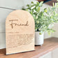 Friend Sign - Boho Wood Sign - a thoughtful gift a friend - Gift for a Friend - Gift for her -