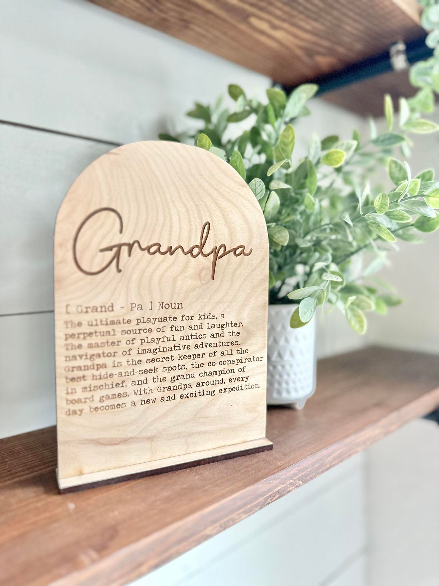 Grandpa Definition Sign - Gifts for Granpma - Sign for Grandpa - Grandpa Definition shelf Sign - Grandpa Christmas Gift - Birthday Gift