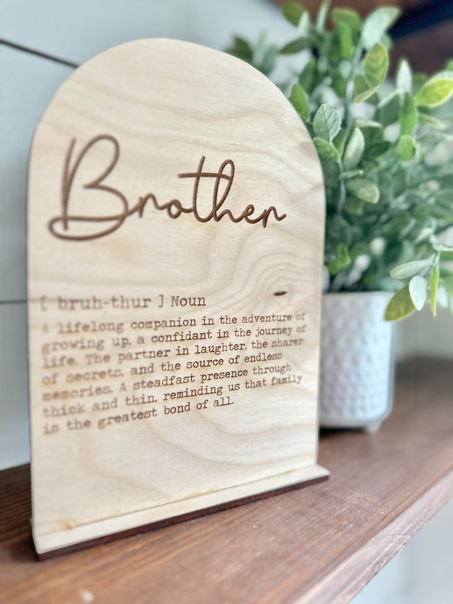 Brother Definition Sign - Gifts for Brothers - Sign for Brother - Brother Definition shelf Sign - Brother Christmas Gift - Birthday Gift