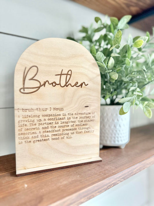 Brother Definition Sign - Gifts for Brothers - Sign for Brother - Brother Definition shelf Sign - Brother Christmas Gift - Birthday Gift