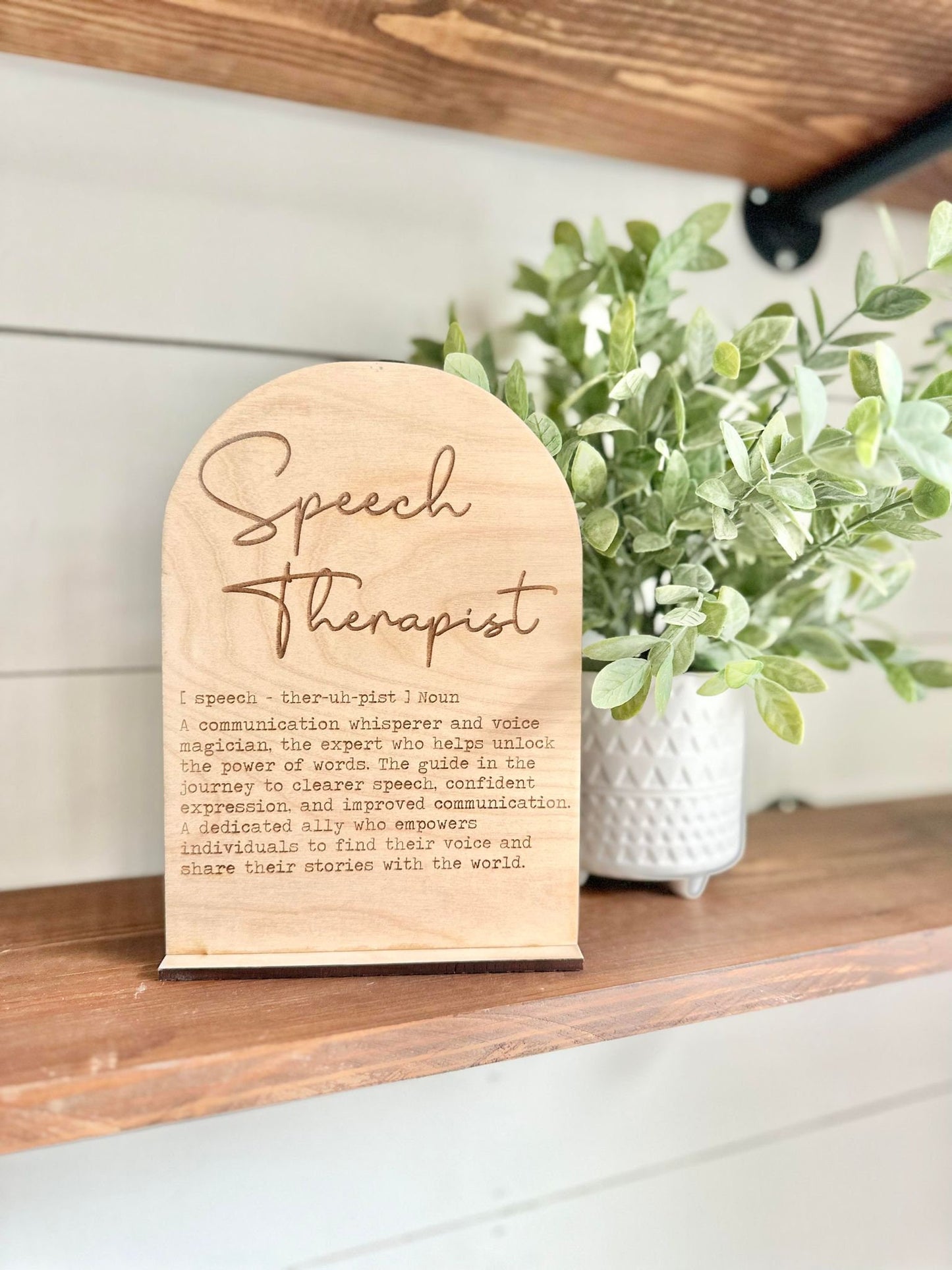 Speech Therapist - Boho Wood Sign - a thoughtful gift for a Speech Therapist - gifts for SLP, Speech Language Pathologist Gift