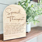 Speech Therapist - Boho Wood Sign - a thoughtful gift for a Speech Therapist - gifts for SLP, Speech Language Pathologist Gift