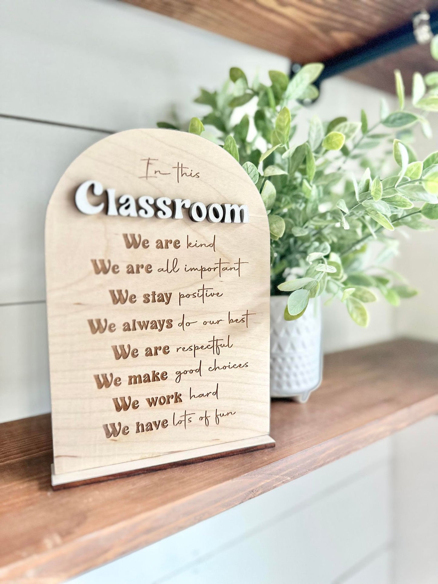 Affirmation board for Classroom - In our Classroom Affirmation Sign - Positive Affirmations for Kids - Affirmations for Teachers - Teacher