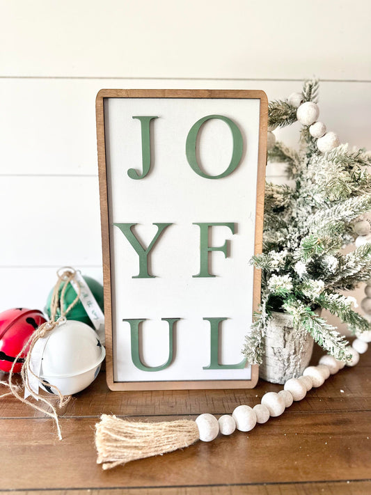 Joyful, Christmas Wall Art, Farmhouse Christmas Signs, Rustic Christmas Signs, Large Christmas Signs