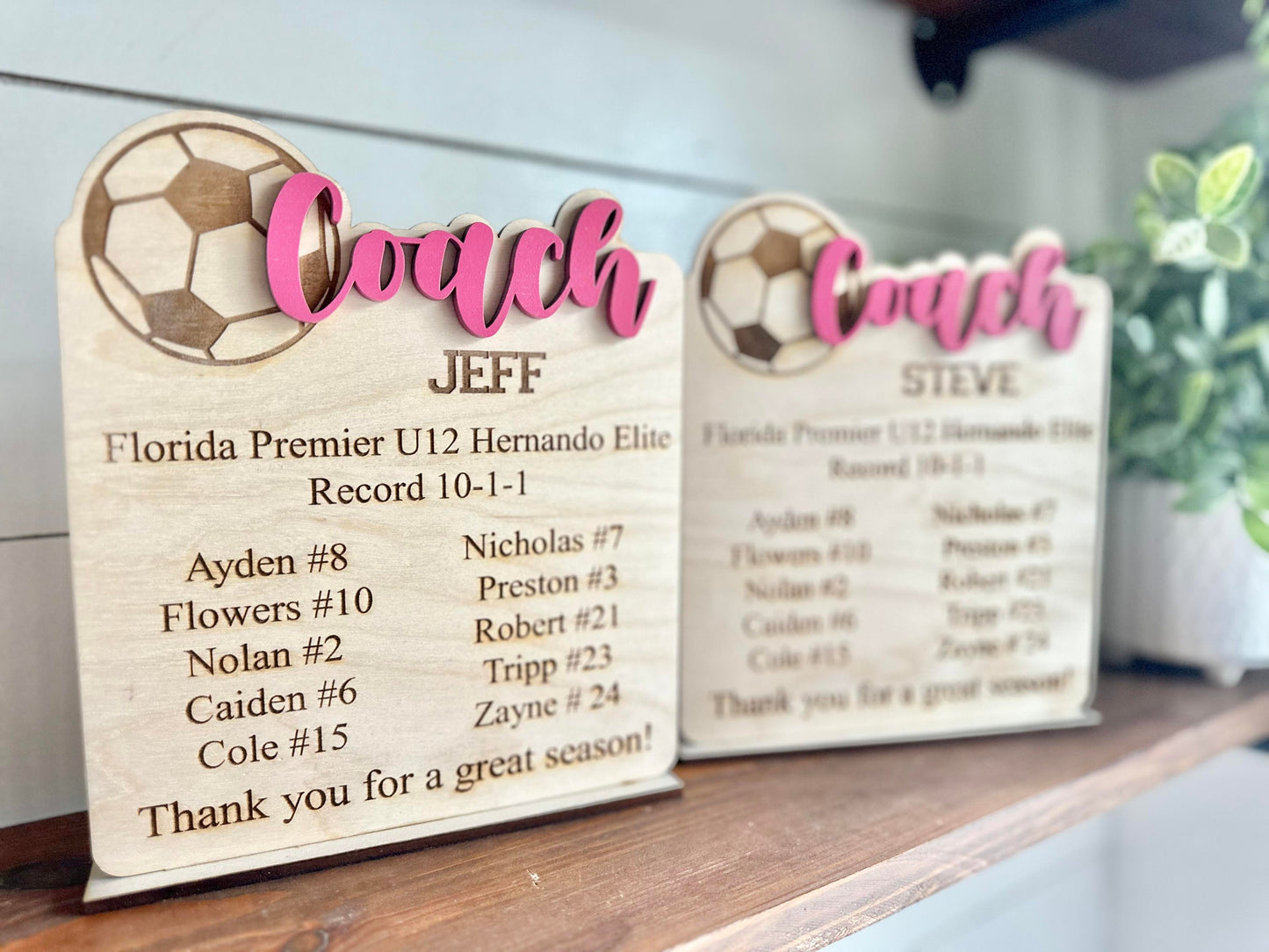 Personalized Soccer Coach Sign, Gift for Coaches, End of Season Coach Gift