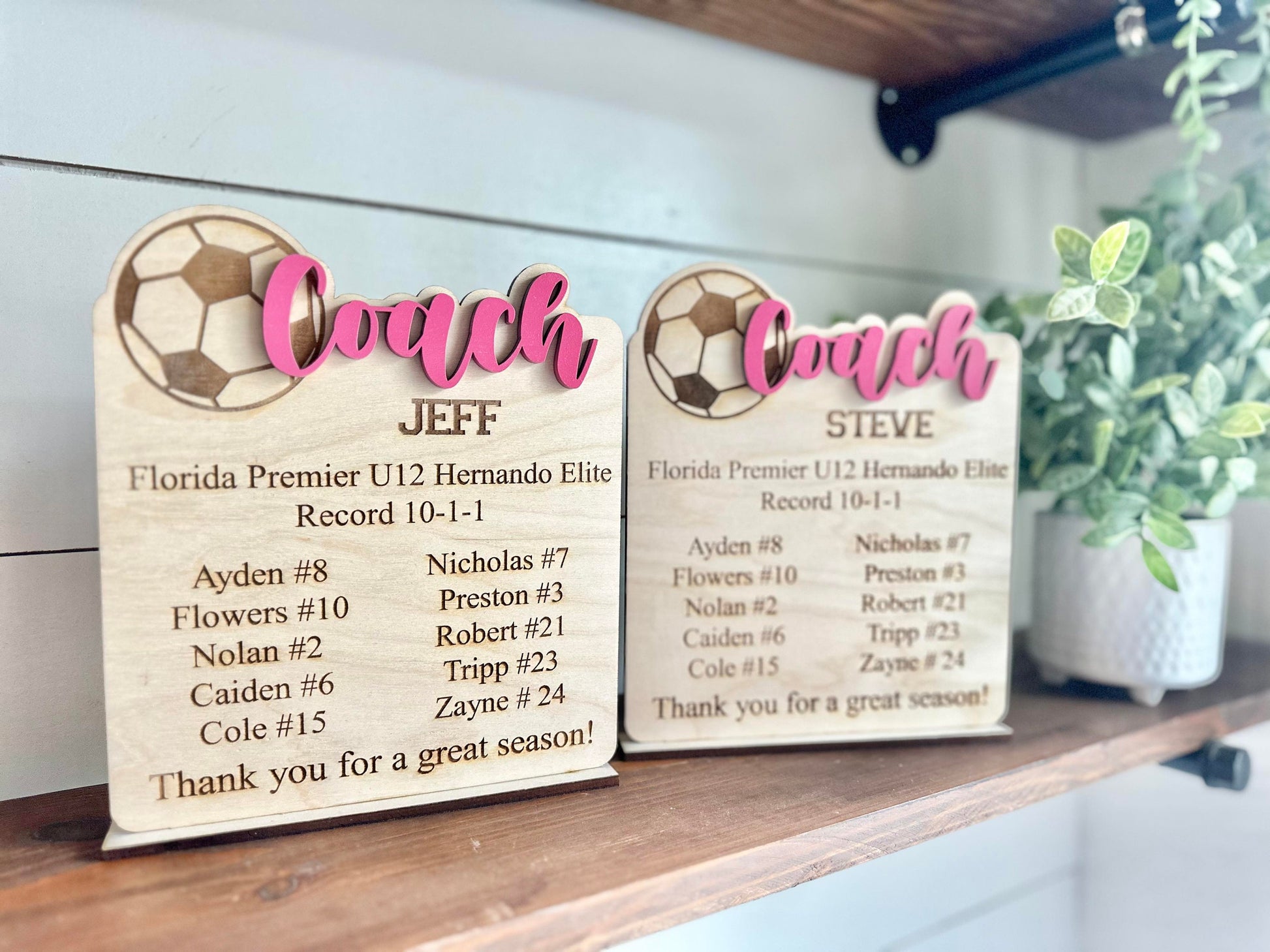 Personalized Soccer Coach Sign, Gift for Coaches, End of Season Coach Gift