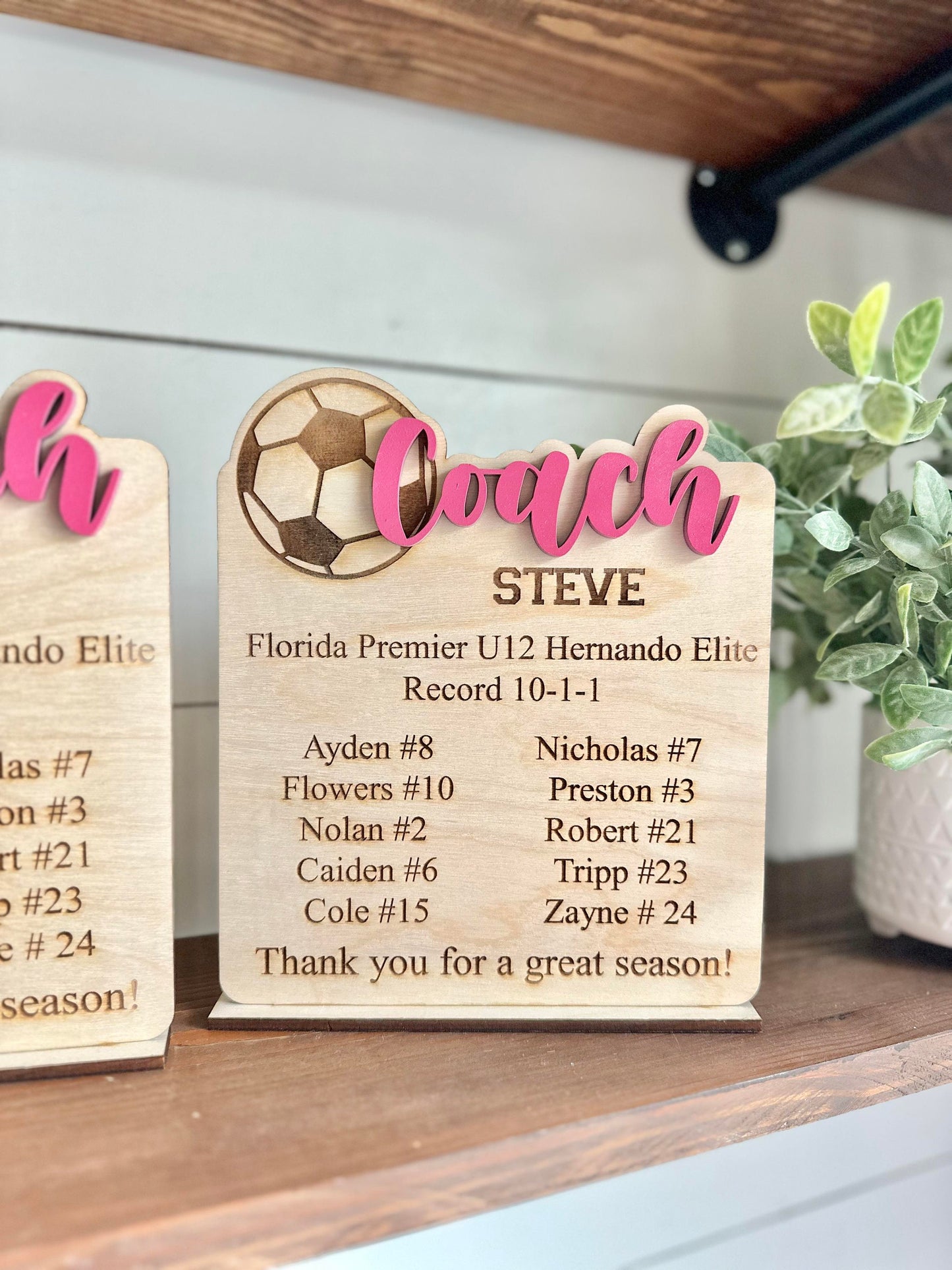 Personalized Soccer Coach Sign, Gift for Coaches, End of Season Coach Gift