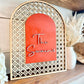 Rattan Last Name Wedding Sign - Boho Wedding Decor - Personalized Last Name Rattan Sign - Natural Wedding Decor