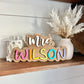 Personalized Teacher Name Sign, Teacher Appreciation Gift, End of Year Teacher Gift, Pastel Rainbow Teacher Name Sign