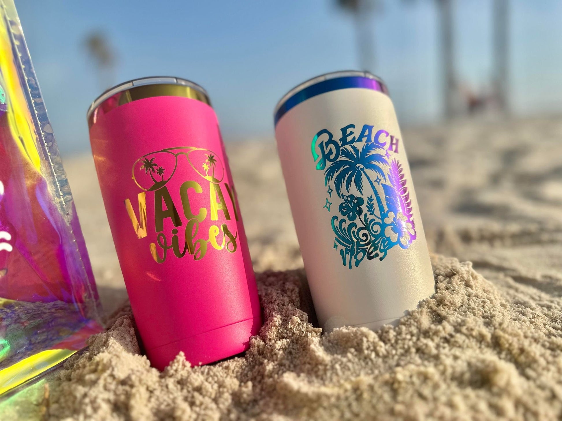 Personalized Beach Tumbler, Vacation Tumbler, Summer Tumblers