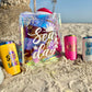 Summer Vacation Tumbler, Summer Tumbler, Vacation Tumbler, Beach Tumbler, Iridescent Engraved Tumbler