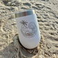 Stainless steel wine tumbler - design Happiness comes in waves