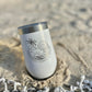 Stainless steel wine tumbler - design Happiness comes in waves