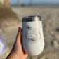 Stainless steel wine tumbler - design Happiness comes in waves