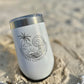 Stainless steel wine tumbler - design Happiness comes in waves