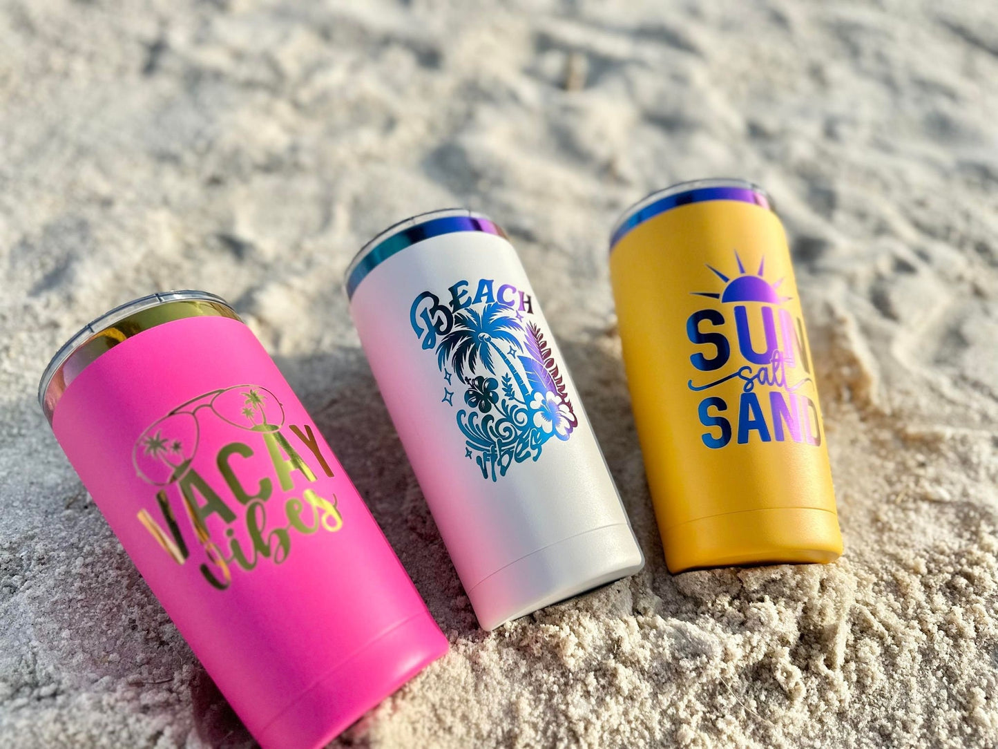 Personalized Beach Tumbler, Vacation Tumbler, Summer Tumblers