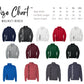 Quarter Zip Sweater Color and Size Chart