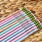 Personalized Engraved Pastel Pencil Set of 12 Pencils by Walnut + Birch