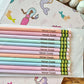 Personalized Engraved Pastel Pencil Set of 12 Pencils by Walnut + Birch