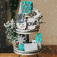 Winter Wonderland Tiered Tray - Snowman Tiered Tray - Let It Snow - Rae Dunn Cocoa Decor - Baby It's cold outside - Walking in a winter Tray